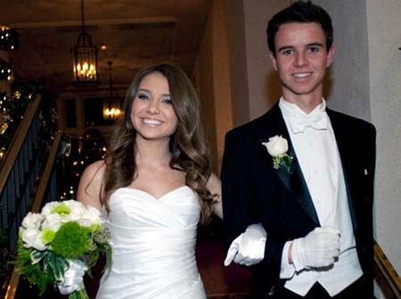 Debutante Betsy Micelli with her escort Jordan Jadallah at the 2010 Mills Peninsula Debutante Ball.  Photo by:  Jack Hutcheson