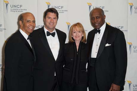 Dr. Michael Lomax, Executive Director of UNCF with 2011 Honorees: &nbsp;Hamish McLennan &nbsp;Global Chairman, Y&R &nbsp;Global Chairman; Peggy Conlon -President, The Ad Council and Former Clinton advisor Vernon Jordan