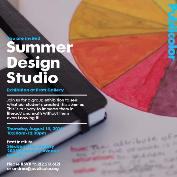 Publicolor Summer Design Studio Exhibition, Pratt Gallery