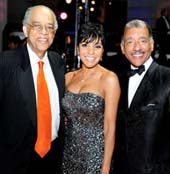 Bernard Brooks with Denise and Conrad Mallett of Detroit Brief: Dance Theater of Harlem Exhibit Reception at the Charles H. Wright Museum of African American History in Detroit. Friday, September 09, 2011.Photo by Ricardo Thomas/The Detroit News