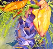 Image: Lynn Holland, Seed Pods, 2014, Watercolor, 26 x 35 inches
