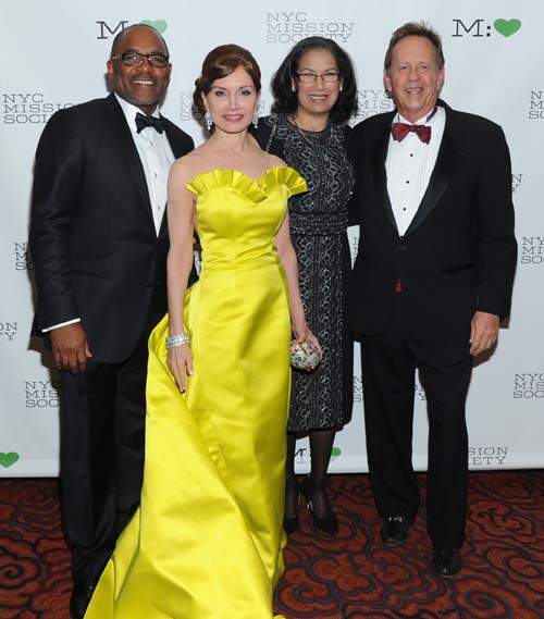 Colbert Narcisse, Jean Shafiroff, Elsie McCabe Thompson, Hollis Russell==NYC Mission Society Champions for Children Gala==Mandarin Oriental, NYC==April 01, 2015==Patrick McMullan==Photo - Owen Hoffmann/patrickmcmullan.com