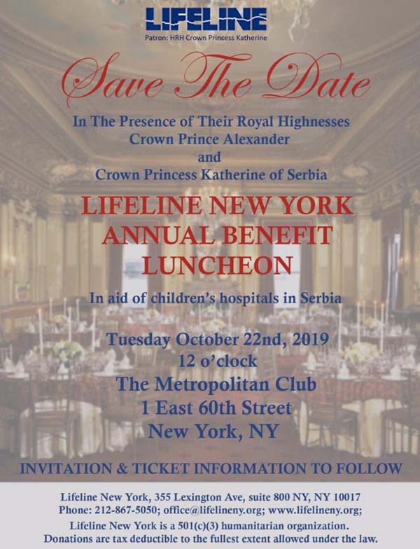 Lifeline New York Annual Benefit Luncheon