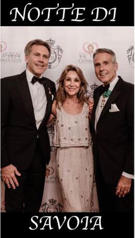 Event Chairmen Dame Grand Cross Florentina McClory and Knight Grand Cross Dr. Daniel J. McClory with H.R.H. Prince Emanuele Filiberto of Savoy