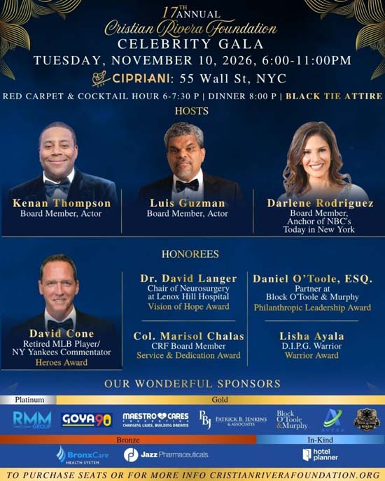 Cristian Rivera Foundation Celebrity Gala