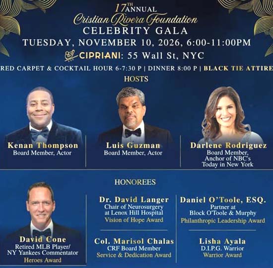 Cristian Rivera Foundation Celebrity Gala