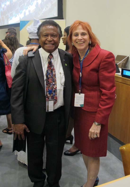 Ambassador Otto and me in the UN Conference Room during the negotiations