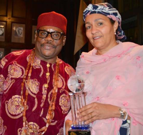 Deputy Secretary-General Amina J Mohammed with her award