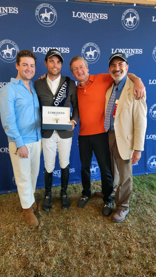 William Schweitzer, Daniel,Bluman, David Schweizer owner of horse and Marty Bauman. Photo by: Rose Billings/Blacktiemagazine.com