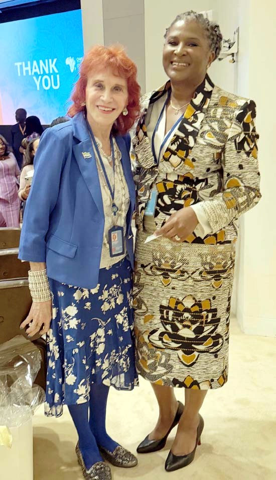 r. Judy Kuriansky with Monica Geingos,