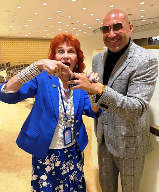 Dr. Judy Kuriansky with Angel Villalon, 