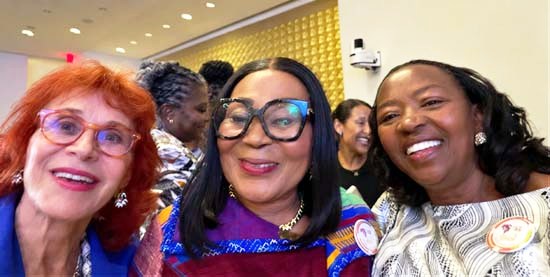  Judy Kuriansky with the First Lady of Ghana 