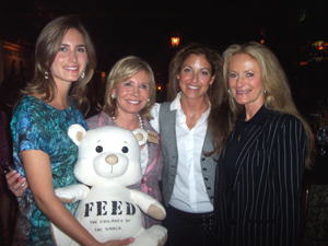 Lauren Bush, CEO, Creative Director and C0-Founder of FEED Projects, Sharon Bush, Dylan Lauren and Ricky Lauren at The Mother's Day Tea celebrating the newest edition to the FEED family "teddy share" which took place at the National Arts Club