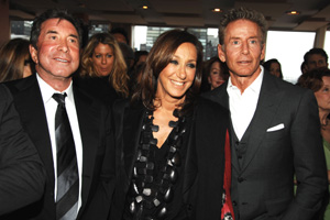 Sandy Gallin, Donna Karan and Calvin Klein