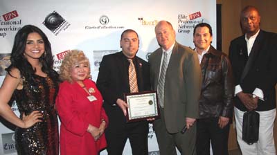 Award Ceremony for Corporal Calibris, Karen Hoyos, Gloria T. Cressler Veteran Awardee Corporal Nichols Calibris, Mark Jaffe, Bill-Lee Lanndis  and Neal Johnson 