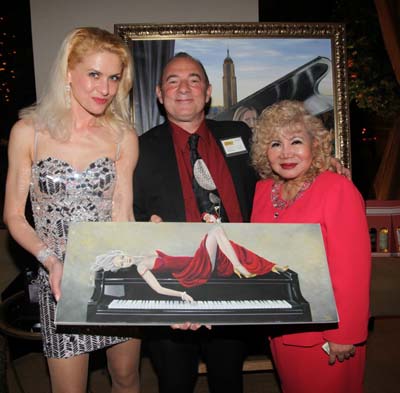 Oksana Tanasiv, Edward Novetti who won the silent auction of Oksana"s Art and Gloria Cressler