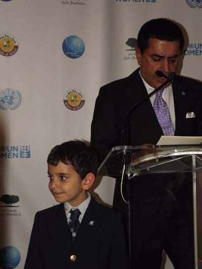 H.E. Mr. Nassir Abdulaziz Al-Nasser and his adorable son Aziz