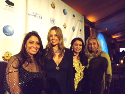 Mrs. Muna Rihani, Ms. Mira Sorvino, Baya Bensmail and