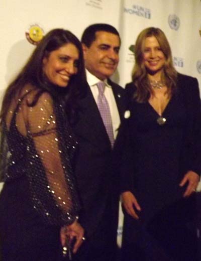 Mrs. Muna Rihani, H.E. Mr. Nassir Abdulaziz Al-Nasser & Mira Sorvino