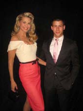 05-12 Honorees Christie Brinkley and Nick Jonas at the Inside Broadway's 2012 Broadway Beacon Awards. at the Hudson Theatre. 145 West 44th St. Monday night 06-04-12