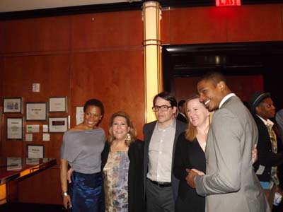 Nominee Bahiyah Hibah, Associate Producer Carolyn Kendall Buchter, nominees Matthew Broderick, Kathleen Marshall, Robert Hartwell