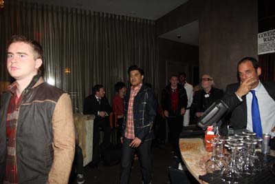 Our male models Connor Spurlin of Madison Square Garden, Husain Ansar of New York Life, Indy Race Car Driver