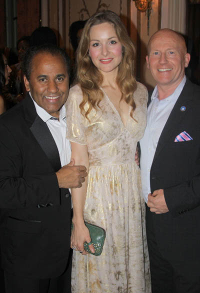 Andres Aquino with Jill Mc Caffrey and Patrick Mc Caffrey. Photo by: Pierre Ba