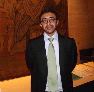 Sheikh Abdullah Bin Zayed Al Nahyan, Foreign Minister of the U.A.E