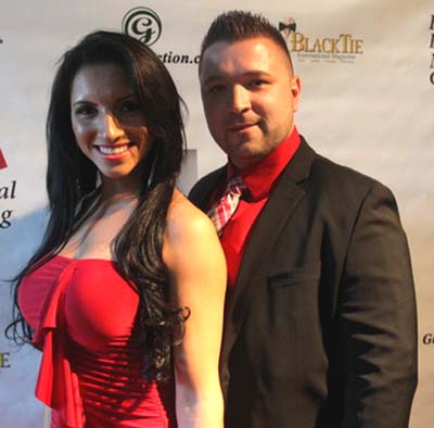 Model Elaine Queiroz and her husband Bogucki from Brazil