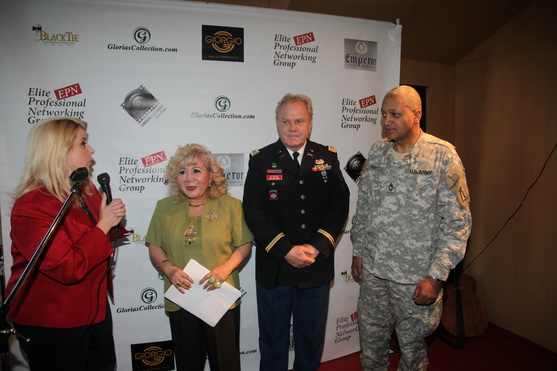 Introductions of our guests veterans by Rita Cosby, Gloria T. Cressler Col. Chet Marcus & Sgt. Peter Lebeau,