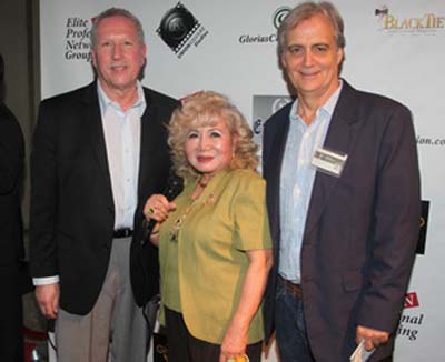 Nick Alessi President & Builder of AR-1Supercar, Gloria T. Cressler, Award Winning Producer, Director and Writer Dean Love, and Dr. Thomas Mallios at the giving of a door Prize