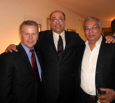 Ambassador Ido Aharoni with Tomaczek Bednarek & Dr. Purnendu Chatterjee. Photo by: Joyce Brooks/Blacktiemagazine.com
