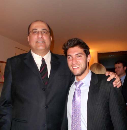 Ambassador Ido Aharoni and Joshua Brooks. Photo by: Joyce Brooks/Blacktiemagazine.com