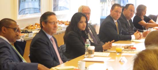 H.E. Mr. Courtenay Rattray; Ambassador and Permanent Representative of Jamaica, is to the left of the panelists.