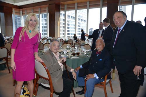 Andrea Catsimatidis, Gabe Pressman, Mayor Dinkins and John Catsimatidis. Photo by: Jillian Nelson
