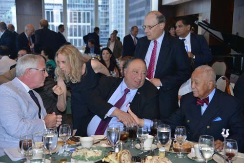 John Miller, Lauren Lawrence , John Catsimatidis and Mayor David Dinkins. Photo by: Jillina Nelson