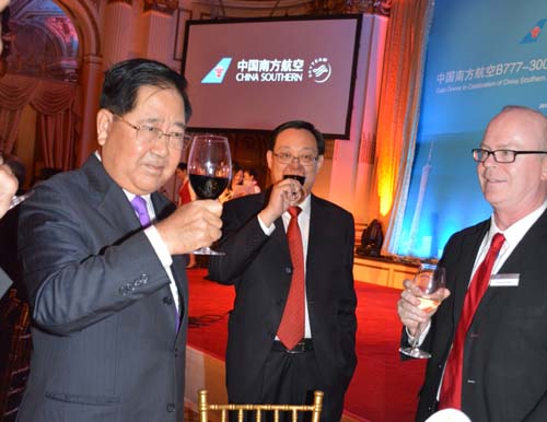  Toast to the success of the Guangzhou, China to JFK, route.  Gambai!
