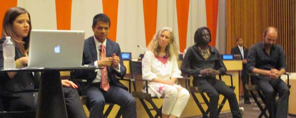  Aloya Minkovski, Moderator,Ken Payumo,  Pernille Ironside, Emmandel Jal, Kinan Azmeh