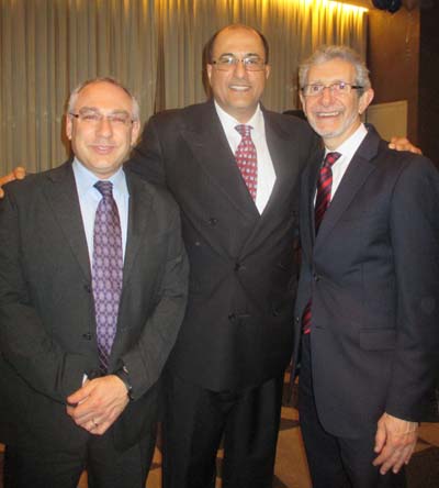 Amir Sagie, Deputy Consul General, Consulate General of Israel, Ambassador Ido Aharoni and Michael Miller. Photo by: Joyce Brooks/Blacktiemagazine.com