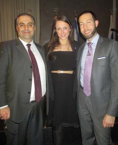 Isaac Reshad, Melissa Jane Kronfeld and Jonathan "Yoni" Frenkel, AIPAC. Photo by: Joyce brooks/Blacktiemagazine.com