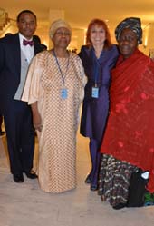 Corann Okorodudu, EdD, Professor of Psychology and Africana Studies, Rowan University Judy Kuriansky, PhD, Chair, Psychology Coalition at the United Nations, Journalist, Queen Mother Delois Blakely Community Mayor of Harlem, Ambassador of Goodwill To Africa. Photo by: Rose Billings/Blacktiemagazine.com