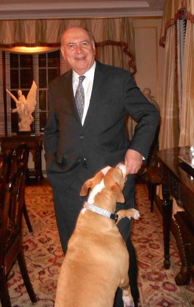 Martin Shafiroff and Bela. Photo by: Joyce brooks/Blacktiemagazine.com