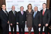 Gala Chair Walter Pye; Honoree Len McNally; Carter Burden Center for the Aging Executive Director William J. Dionne; Gala Vice Chair Susan Burden; Gala Vice Chair Jeffrey Weber; Honoree Michael P. McLaughlin. Photo by: Owen Hoffman / Patrick McMullan