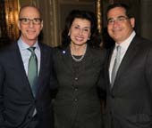 David Greenbaum, Mary Ann Tighe, UALC board president, Glen Weiss. Photo by: Ed Lederman