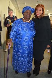 Sarah Obama with Aisha McShaw. Photo by: Rose Billings/Blacktiemagazine.com