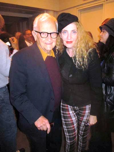 Albert Maysles and Joyce Brooks. Photo by: Jyce brooks/Blacktiemagazine.com