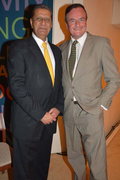 Mr. Amir Dossal, Chairman, Global Partnerships Forum; Mr. Gerard Mc Keon, Publisher,Black Tie International Magazine 