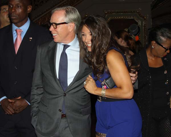  Tommy Hilfiger, fashion designer, and Michele Sorvino