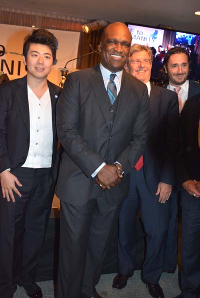 Lang Lang, Dr. John Ashe, Phil Scanlan, Global Sustainable Development Foundation Board Member, Sergio Fernandez de Cordova, Board Member and Chief Operating Officer. Photo by: Rose Billings/Blacktiemagazine.com