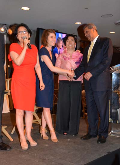 Sheri Yan, Eliane Sssman, Heidi Park,and Amir Dossal. Photo by: Rose Billings/Blacktiemagazine.com